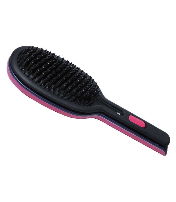 Hot Comb Ceramic Hair Straightener Brush with Private Label ZR-1001 hair curler brush comb