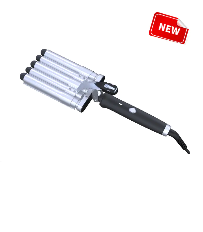 LCD Professional Ceramic Body Three Barrel Style Curling Iron Electric Wave Hair Curler 3 Barrel Hair Curler ZR-025